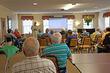 Dr. Stan the Stats Man speaks at Cedar Woods in Branford, CT