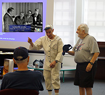 Dr. Stan the Stats Man sings Take Me Out to the Ballgame at the Silver Sluggers Talk